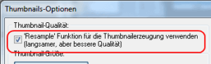 Resample-Qualität in den Optionen von Irfan View Thumbnails Resample-Qualität in den Optionen von Irfan View Thumbnails