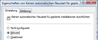 Reboot nach Update ausschalten