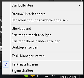 Optionen zum Anordnen der Fenster auf dem Windows-7-Desktop Optionen zum Anordnen der Fenster auf dem Windows-7-Desktop