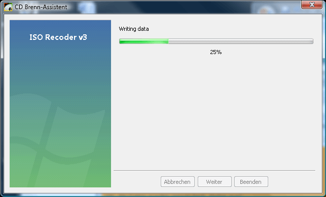 ISO-Recorder brennt ISO-Files auf DVD