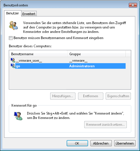 Benutzerkonten-Steuerung in Windows Vista