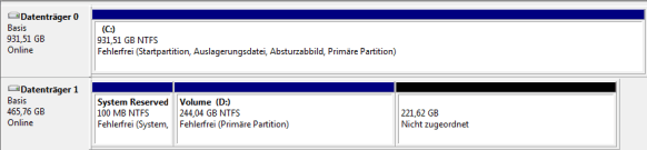 Win7 Datenträgerverwaltung Volume löschen