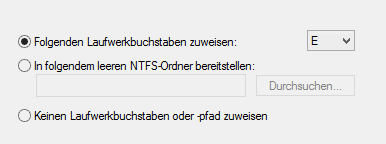 Laufwerksbuchstaben festlegen