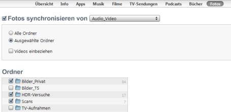 Fotos per iTunes aufs iPad kopieren Fotos per iTunes aufs iPad kopieren