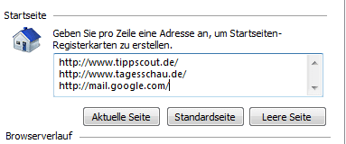 Mehrere Startseiten im Internet Explorer Mehrere Startseiten im Internet Explorer