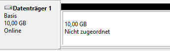 Nicht Initialisiertes Laufwerk in Datenträgerverwaltung