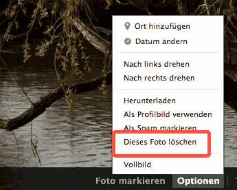Bild direkt aus Ansicht heraus löschen Bild direkt aus Ansicht heraus löschen