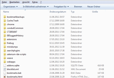 Ansicht Profilordner Firefox Ansicht Profilordner Firefox