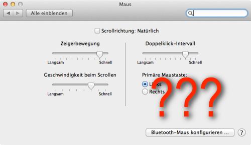 Mauseinstellungen auf dem Mac Mauseinstellungen auf dem Mac