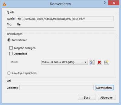 VLC Fenster konvertieren VLC Fenster konvertieren