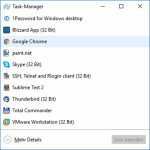 Taskmanager einfach