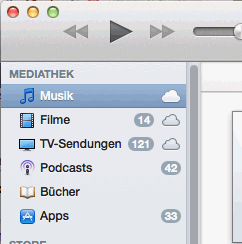 Wieder aktivierte Seitenleiste in iTunes 11 Wieder aktivierte Seitenleiste in iTunes 11