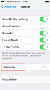 iPhone Emoji: Allgemein - Tastatur - Tastaturen
