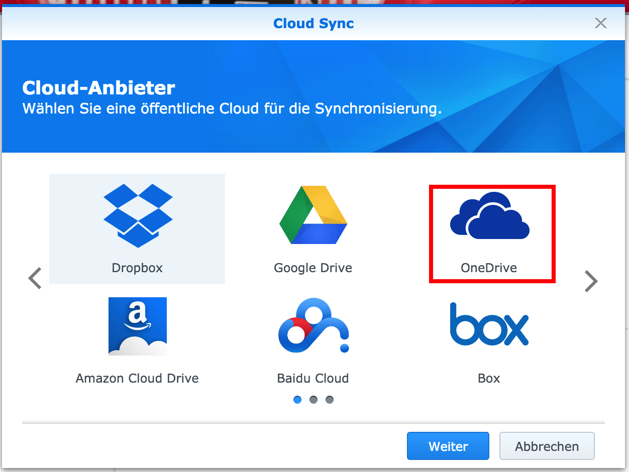 Diskstation mit Cloud synchronisieren1252 x 940