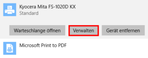 Drucker verwalten