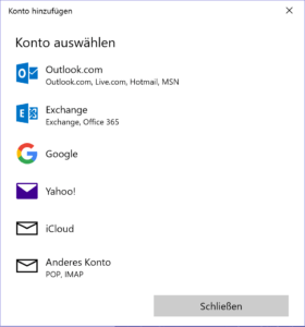 Windows Mail Konto einrichten