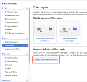 Eigene Filterregeln erstellen