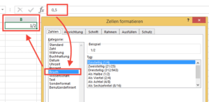 Excel Brüche formatieren Excel Brüche formatieren