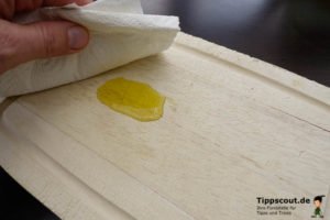 Schneidbrettchen pflegen mit Öl