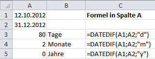 Excel Datumsdifferenz Berechnen Tippscout De