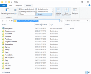 Ordner drucken mit dem Windows Explorer