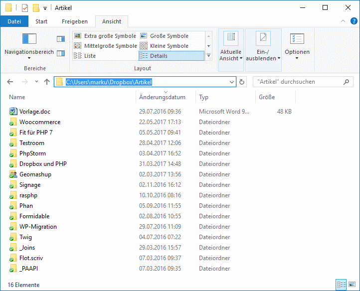 Verzeichnis ausdrucken mit dem Windows Explorer