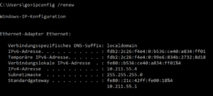 IP Adresse erneuern