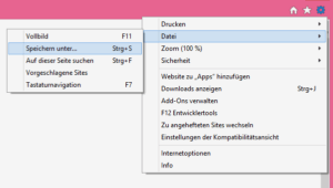 Internet Explorer speichert eine Webseite auf dem Desktop Internet Explorer speichert eine Webseite auf dem Desktop