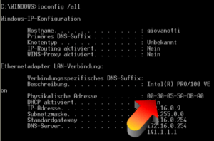 Mac-Adresse ermitteln in Windows