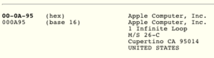 Mit der MAC-Adresse Herstellernamen einer Netzwerkkarte in der OUI-Datenbank finden