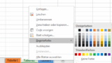 Excel Register färben