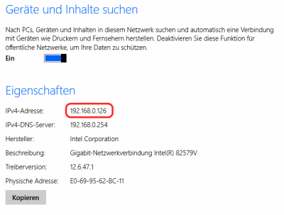 IP-Adresse herausfinden