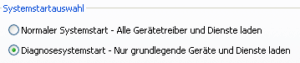 Diagnosesystemstart mit msconfig ausführen
