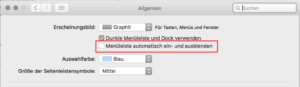 Systemeinstellungen Menüleiste ausblenden Systemeinstellungen Menüleiste ausblenden