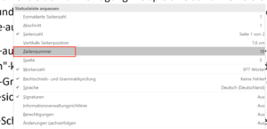 In Word die Zeilen anzeigen