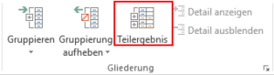 Excel - Teilergebnis