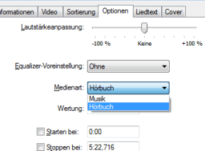 Hörbücher in iTunes auszeichnen Hörbücher in iTunes auszeichnen