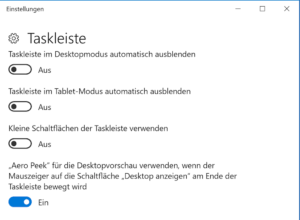 Taskleiste verkleinern in Windows 10