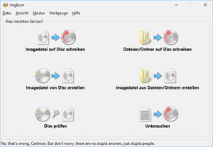 Imgburn Startbildschirm
