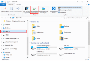 Netzwerk-Icon im Windows Explorer