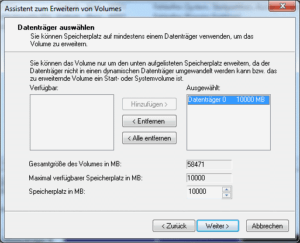 Partition vergrößern in Windows 7