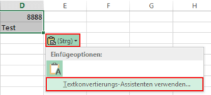 Textkonvertierungsassistent starten