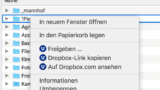 Dropbox im Finder auf dem Mac