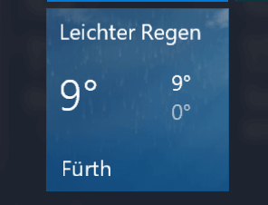 Wetterbericht in Windows