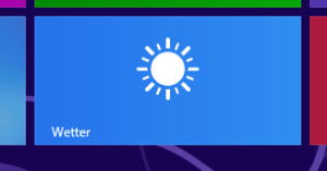 Wetter-App von Windows 8