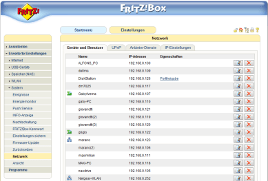 Fritzbox Admin LAN