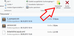 Dateipfad öffnen