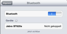 iPad Bluetooth nicht gekoppelt