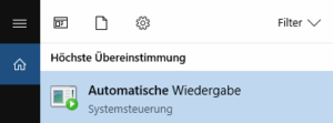 Windows Option Automatische Wiedergabe finden