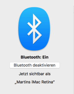 Systemeinstellungen Bluetooth